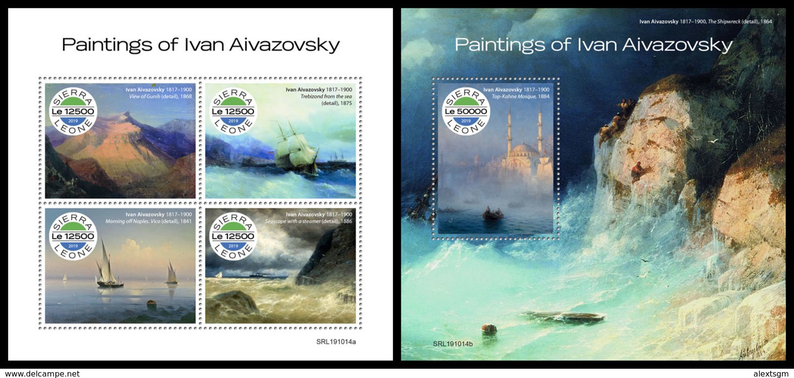 SIERRA LEONE 2019 - Ivan Aivazovsky. M/S + S/S Official Issue [SRL191014] - Sierra Leone (1961-...)