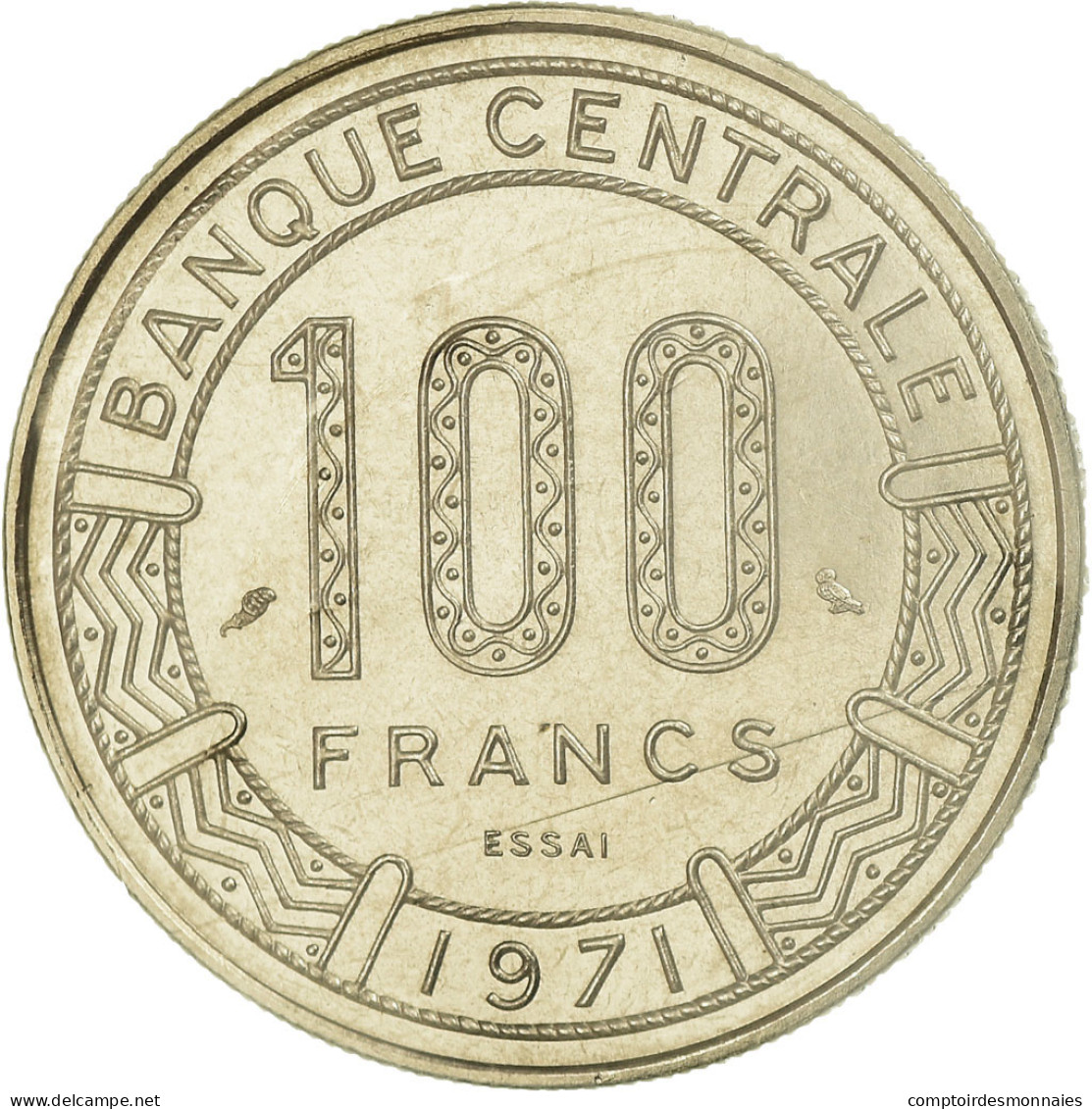 Monnaie, Cameroun, 100 Francs, 1971, Paris, ESSAI, FDC, Nickel, KM:E13 - Cameroun