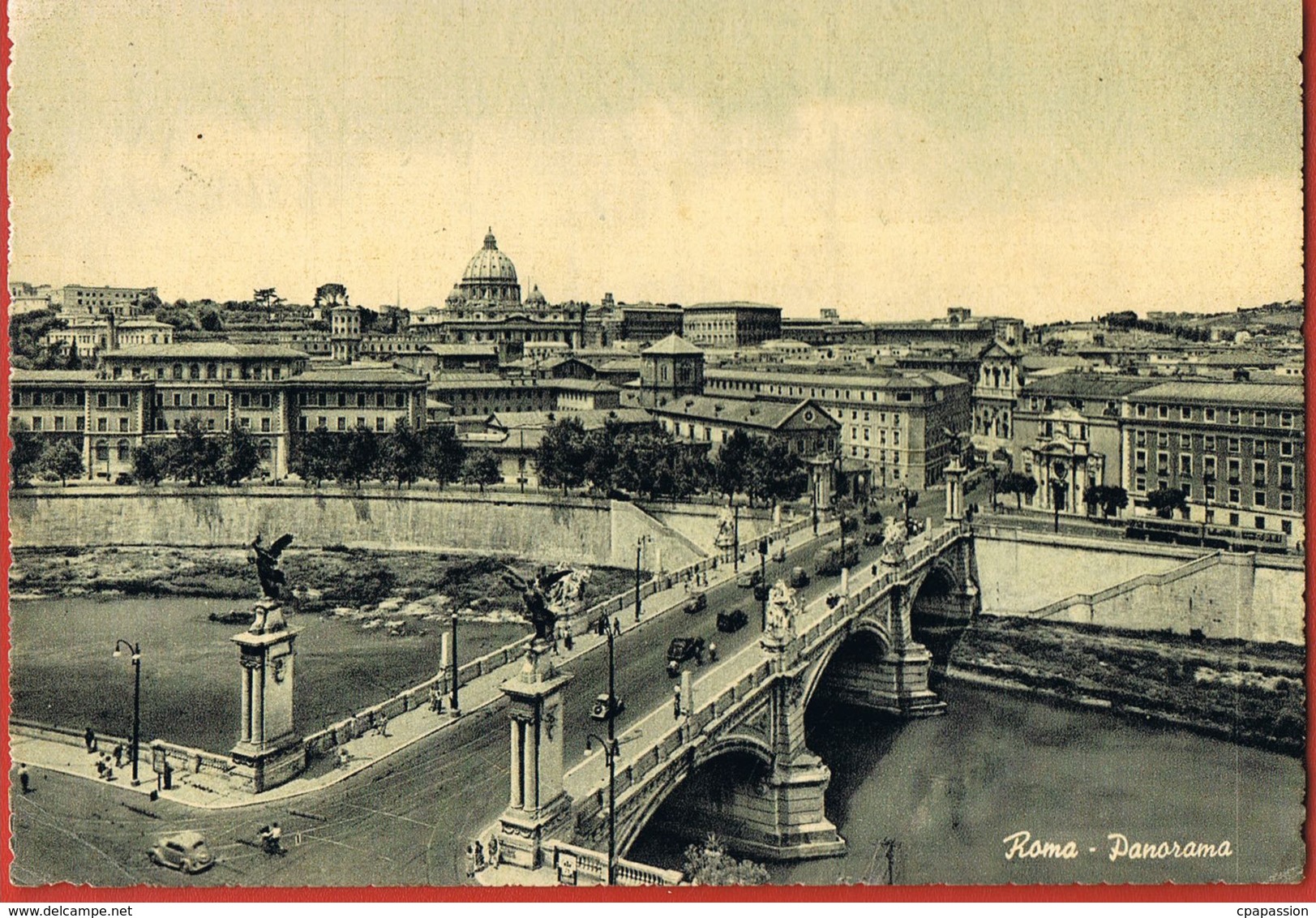 ROMA- PAnorama Pont- Cartolina Taxée Par Poste Française-  Scans Recto Verso - Paypal Free - Ponts