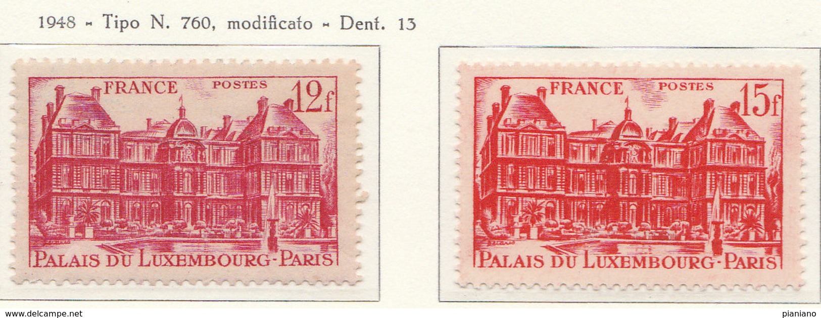 PIA - FRA - 1948 : Palazzo Del Lussemburgo  - (Yv 803-04) - Altri & Non Classificati