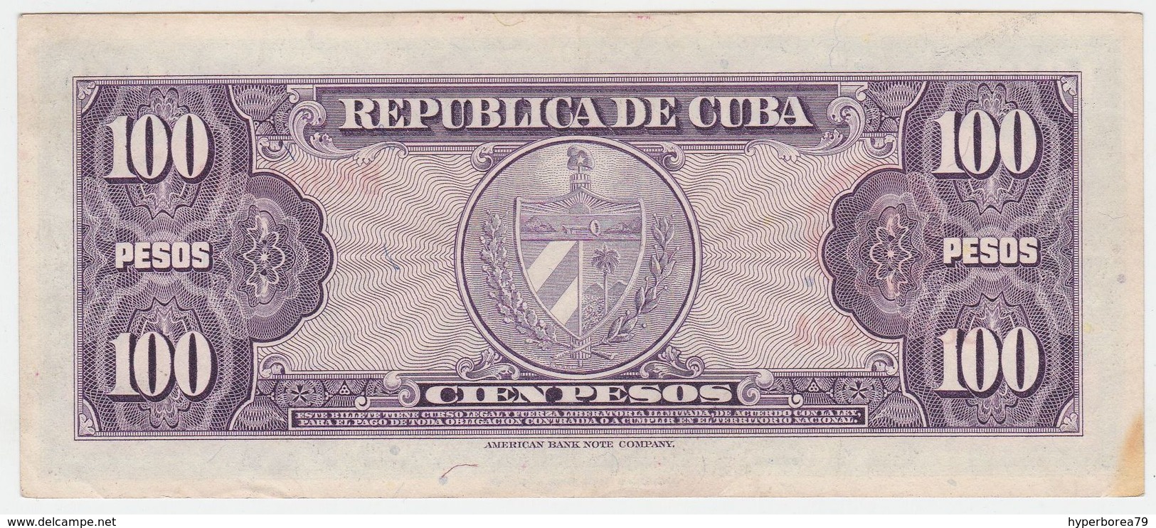 Cuba P 82 B - 100 Pesos 1954 - AUNC - Cuba