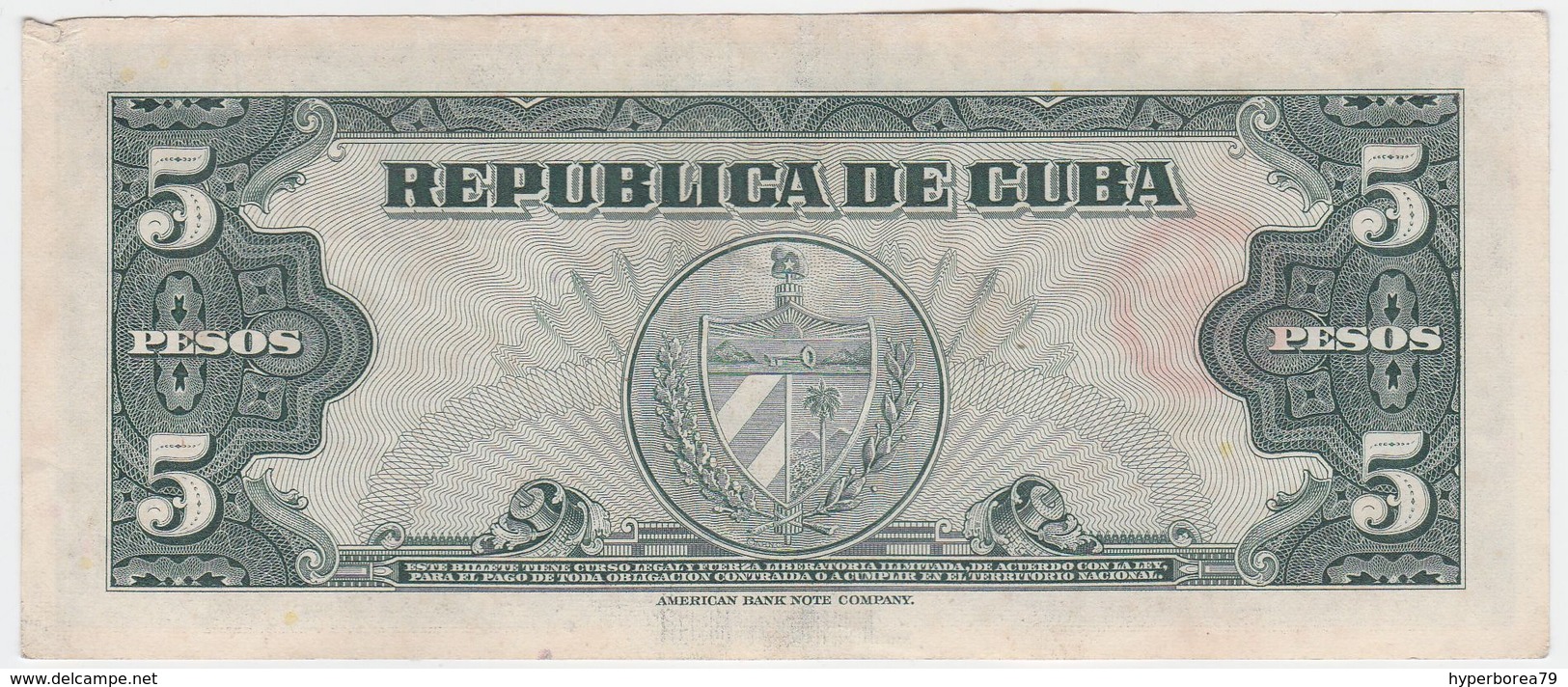 Cuba P 92 - 5 Pesos 1960 - XF - Cuba