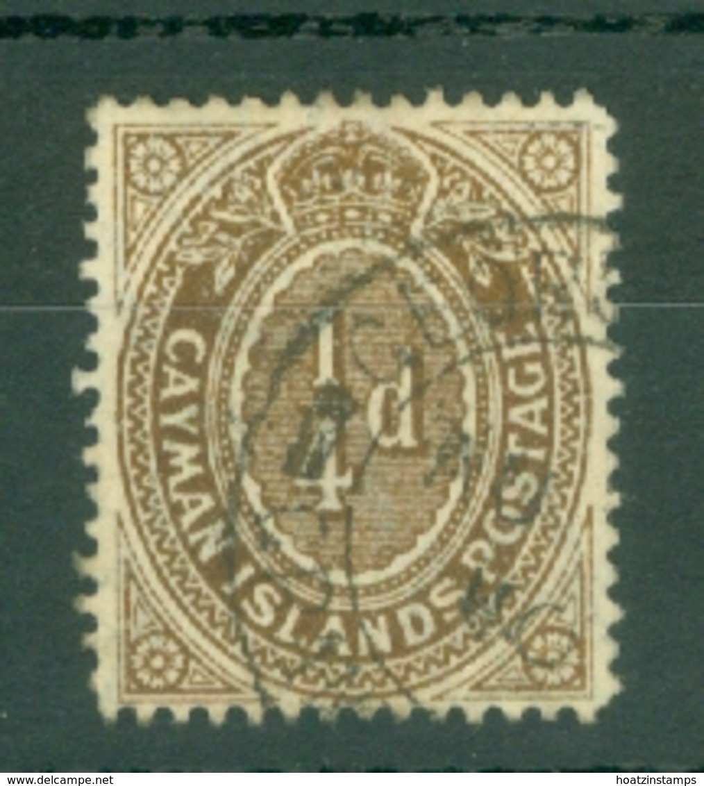 Cayman Islands: 1908/09   Pictorial    SG38   ¼d   Brown  Used - Iles Caïmans