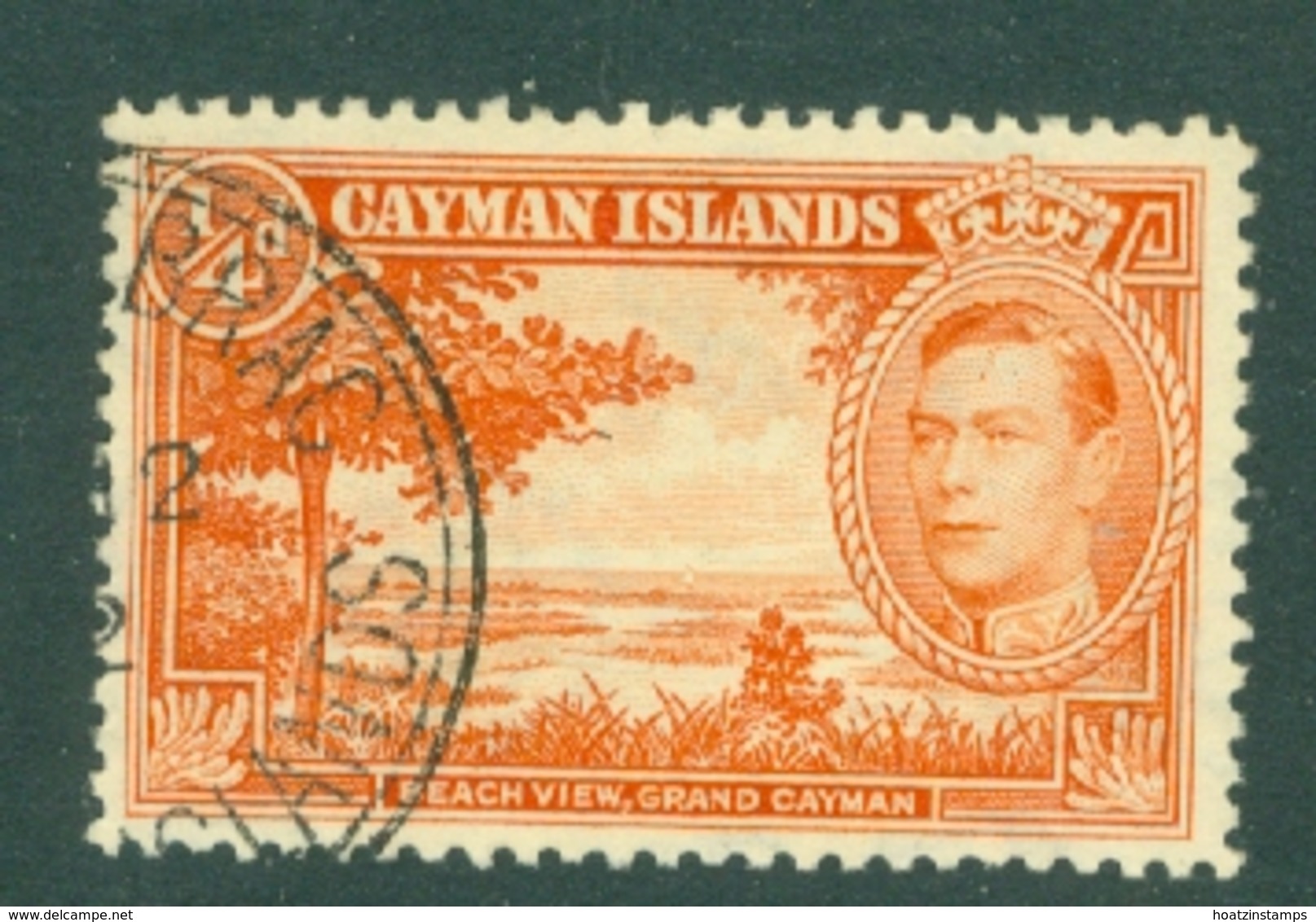 Cayman Islands: 1938/48   KGVI   SG115   ¼d    [Perf: 12½]   Used - Cayman Islands