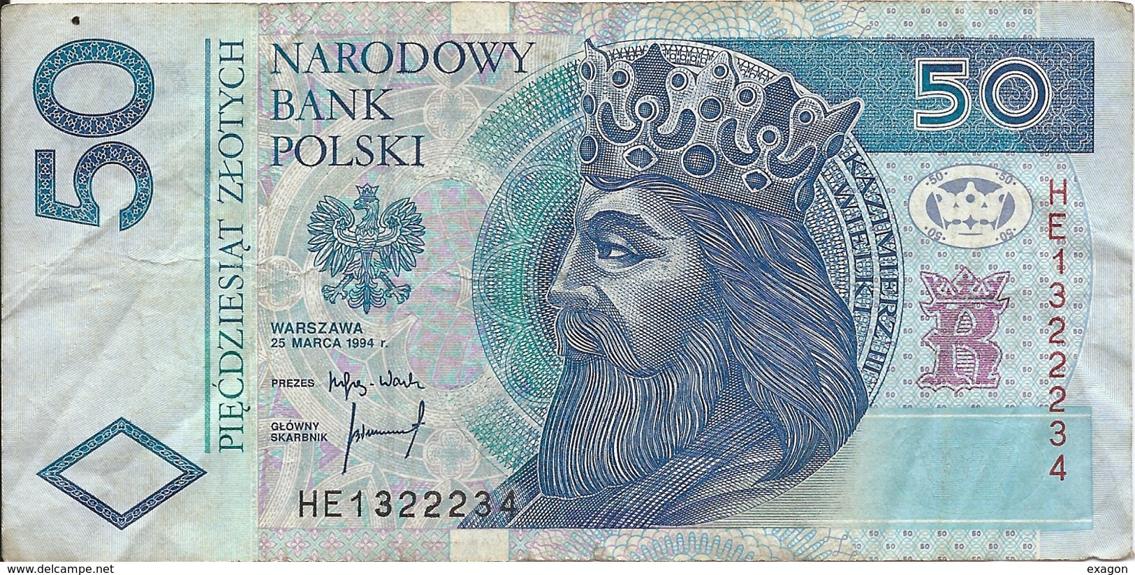 N. 1  Banconota Da  50  ZLOTYCH  -  POLONIA  /  Anno 1994. - Polonia