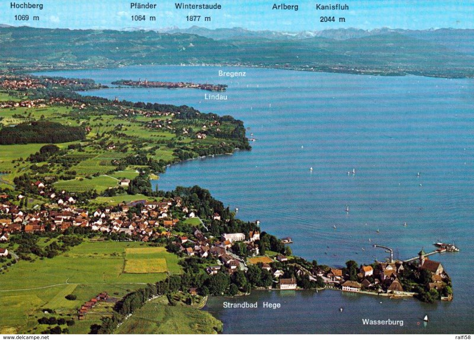 1 AK Germany / Bayern * Blick Auf Die Halbinsel Wasserburg Am Bodensee - Luftbildaufnahme * - Wasserburg (Bodensee)