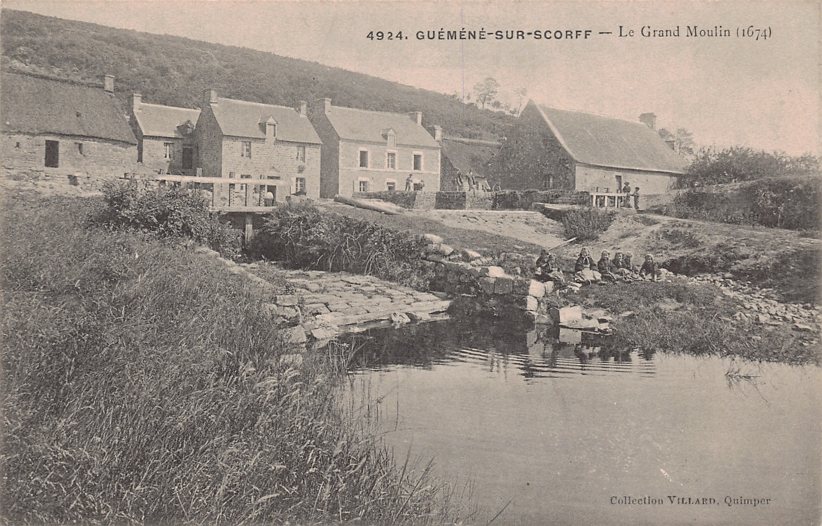 GUEMENE SUR SCORFF -  Le Grand Moulin -1674 ( Animé)  Edts Villard - Guemene Sur Scorff