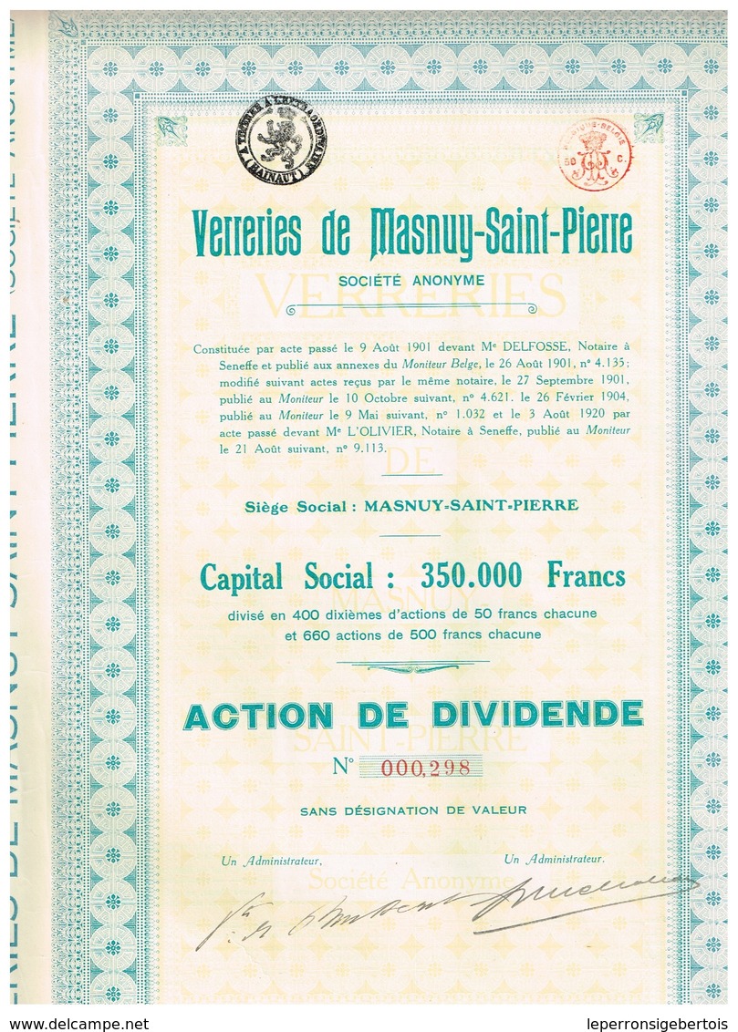 Titre Ancien - Société Française Des Verreries D'Indochine - Titre De 1929 - - Asia