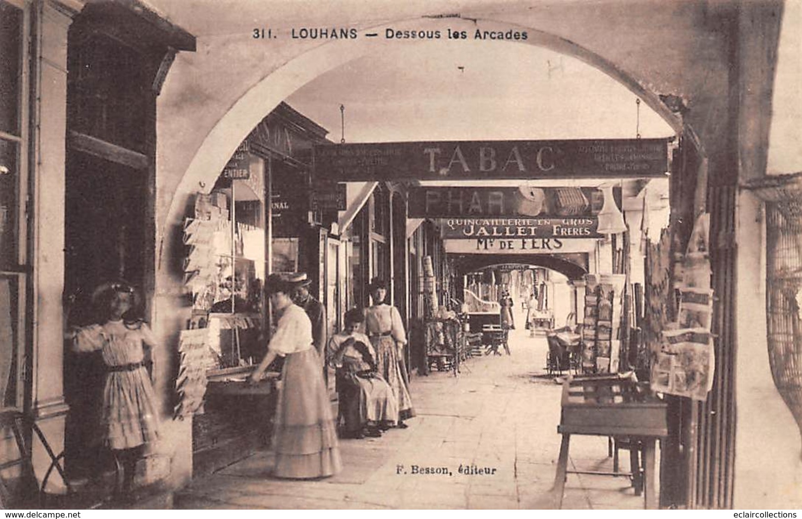 Louhans       71       Dessous Des Arcades. Commerces.      (voir Scan) - Louhans
