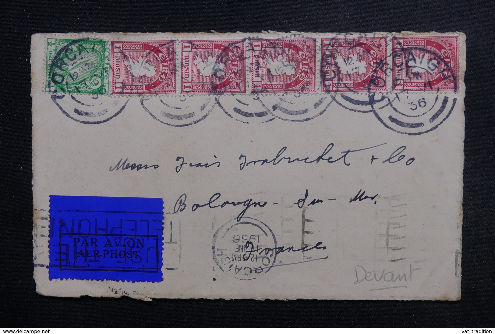 IRLANDE - Devant D' Enveloppe De Corcaigh Pour La France En 1936, Affranchissement Plaisant - L 48825 - Briefe U. Dokumente