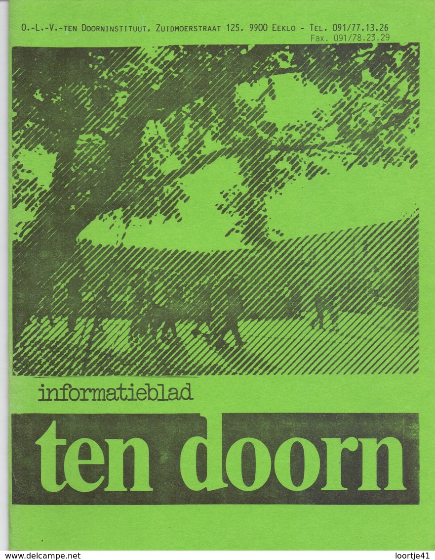 Brochure Informatieblad School OLVr Ten Doorn - Eeklo 1991 - Non Classés