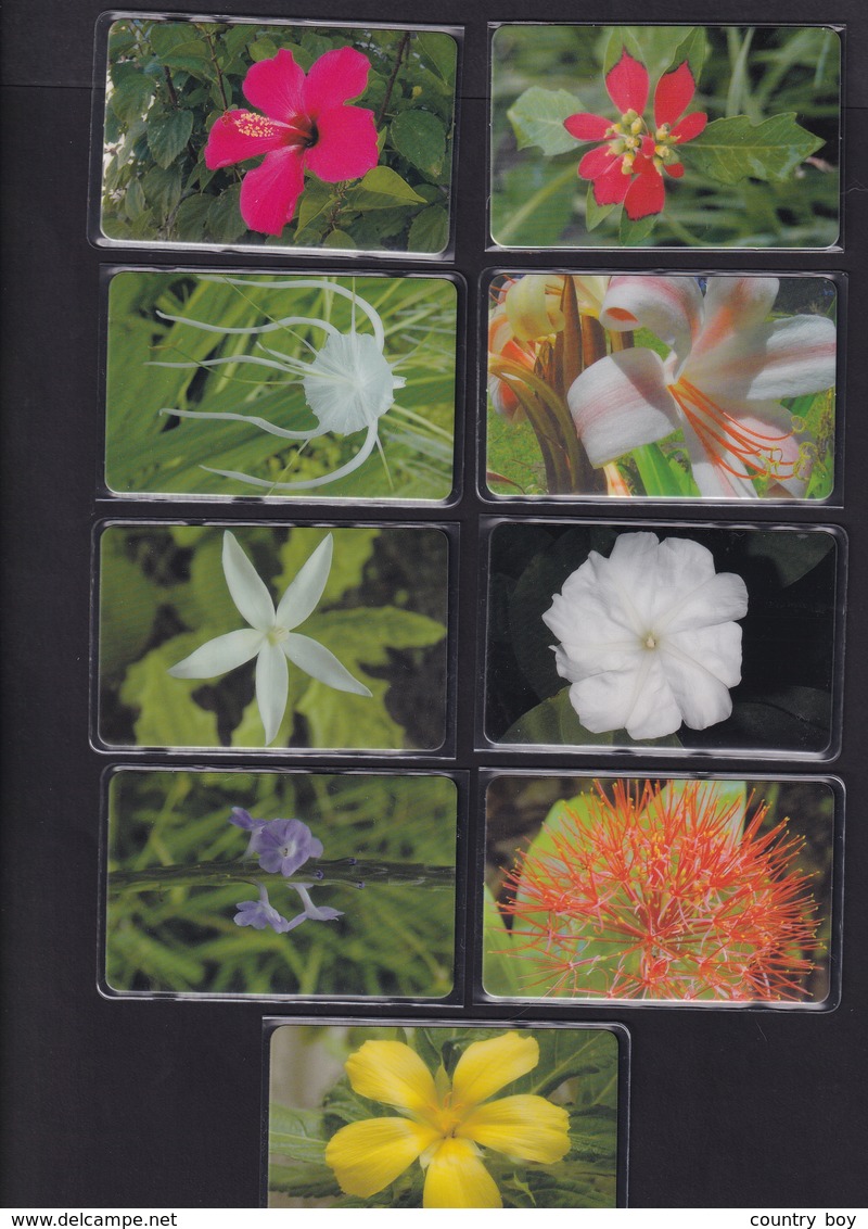 DIEGO GRCIA , DGA-R-90-98  9 CARDS , 1st FLOWER SET , MINT , ALL CARDS  CN's.  00007 - Diego-Garcia