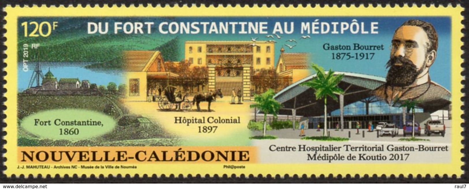 Nouvelle-Calédonie 2019 - Gaston Bourret, Hopitaux - 1 Val Neuf // Mnh - Neufs