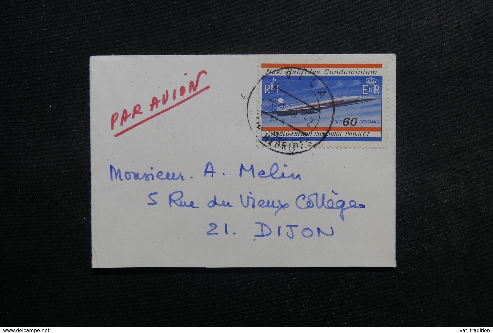 NOUVELLE HÉBRIDES - Enveloppe De Vila Pour La France En 1968, Affranchissement Plaisant ( Concorde) - L 48840 - Cartas & Documentos