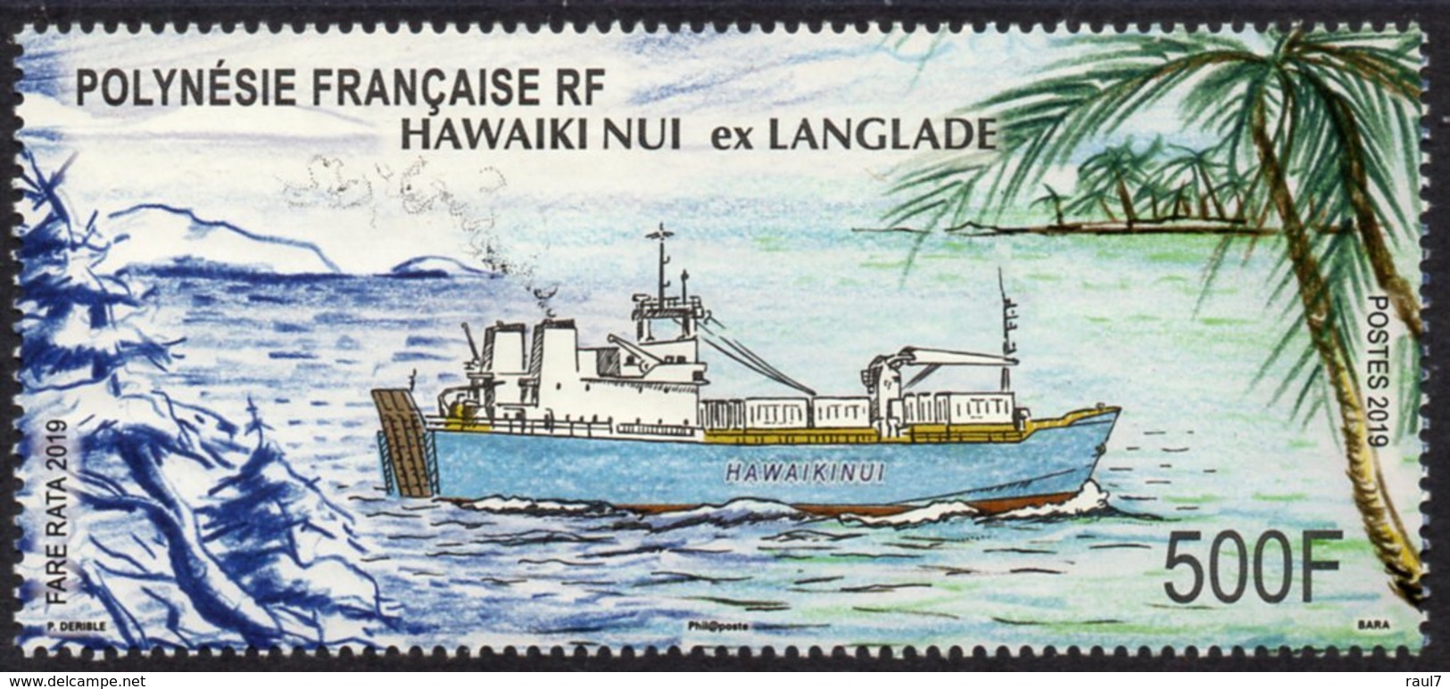 Polynésie Française 2019 - Bateau Hawaiki Niu Ex Langlade, Conjoint SPM - 1 Val Neuf // Mnh - Neufs