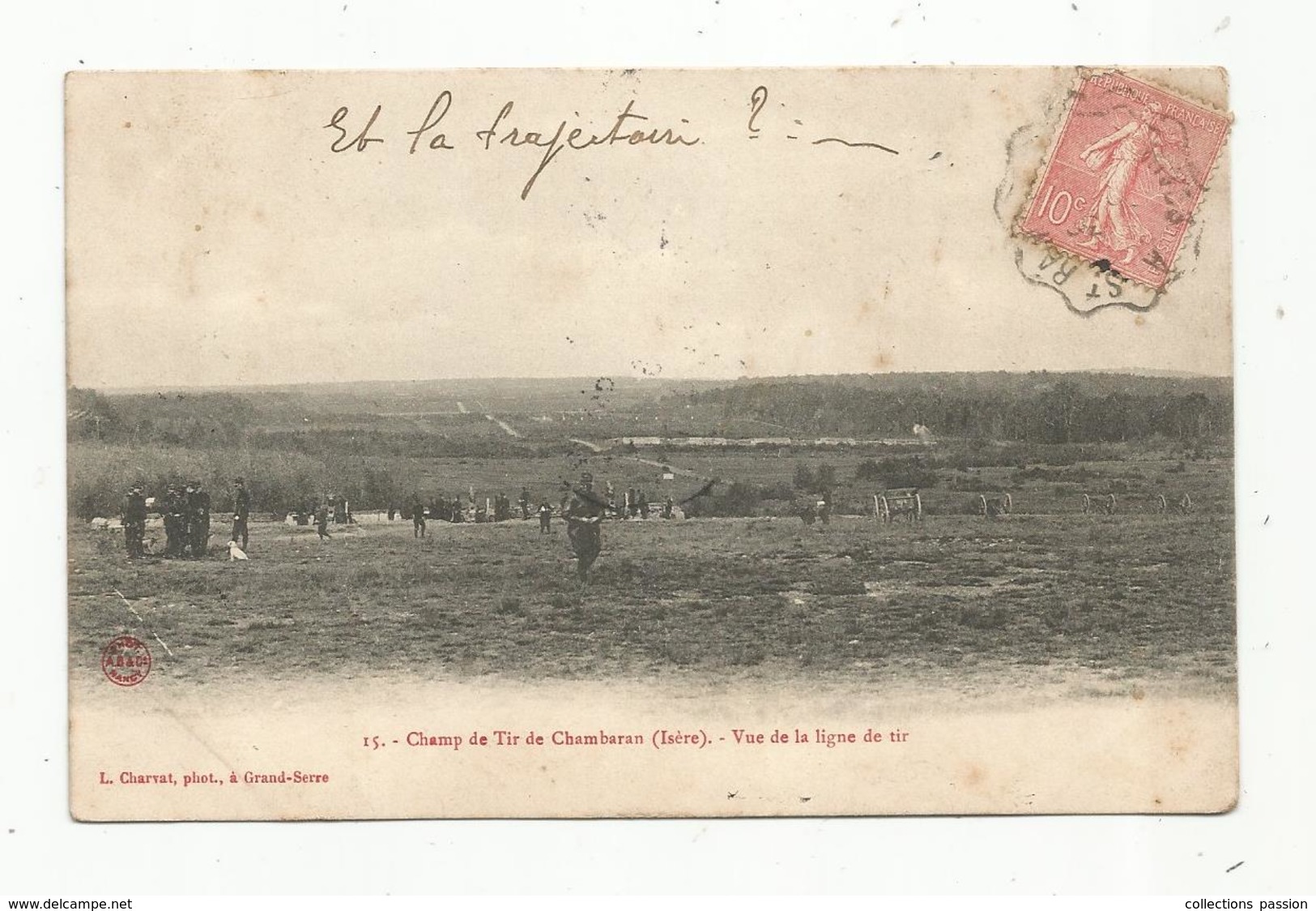 Cp, Militaria , Champ De Tir De CHAMBARRAN , Isère ,  Vue De La Ligne De Tir , Voyagée 1905 - Manöver