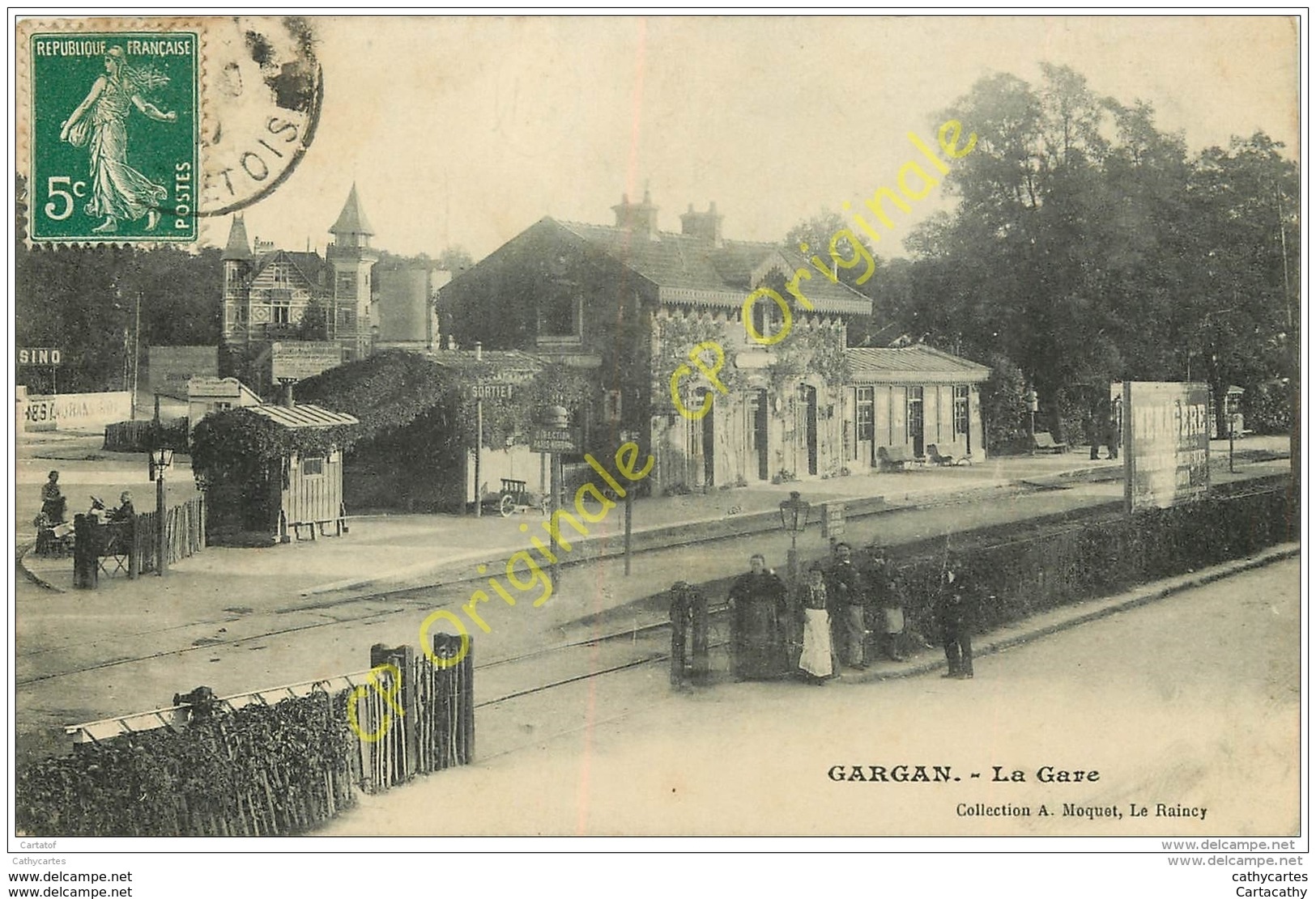 93. GARGAN . La Gare . CPA Animée . - Livry Gargan