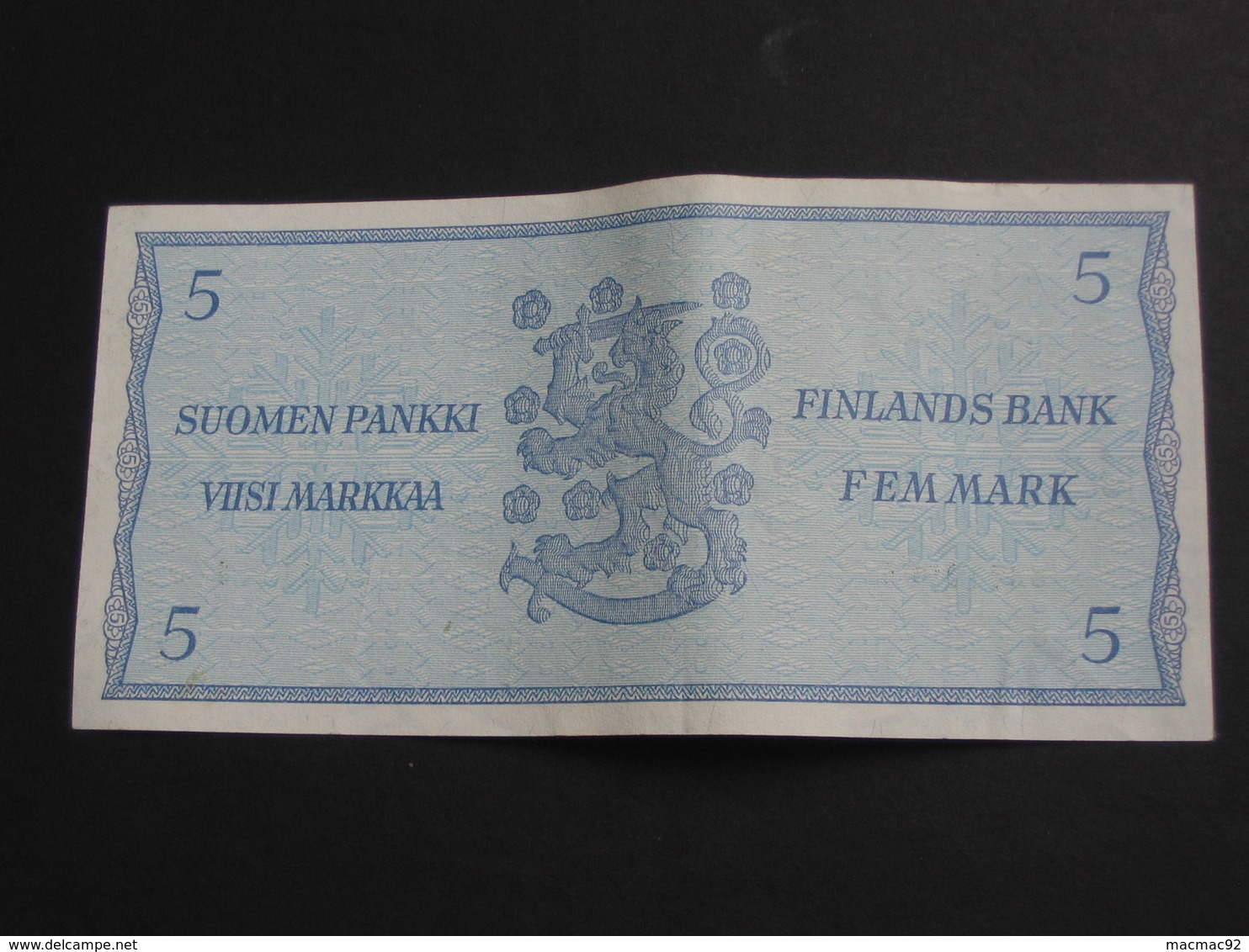 5 Viisi  Markkaa 1963 - Suomen Pankki - Finlands Bank   **** ACHAT IMMEDIAT **** - Finlande