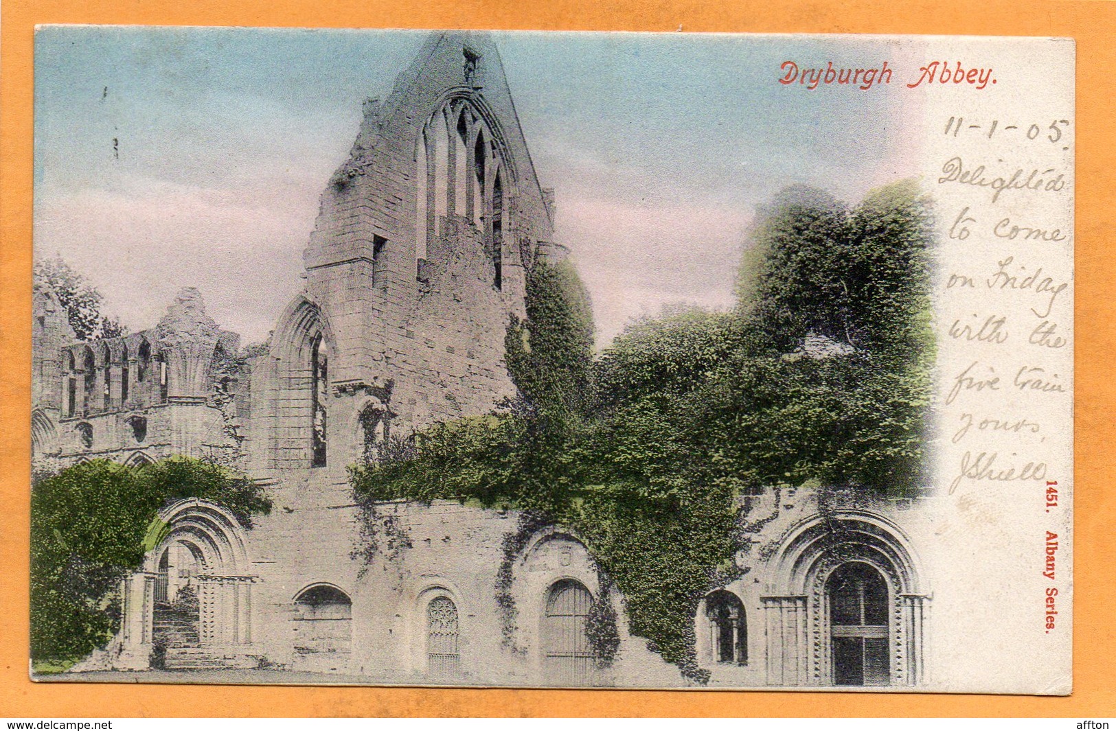 Dryburgh UK 1905 Postcard - Berwickshire