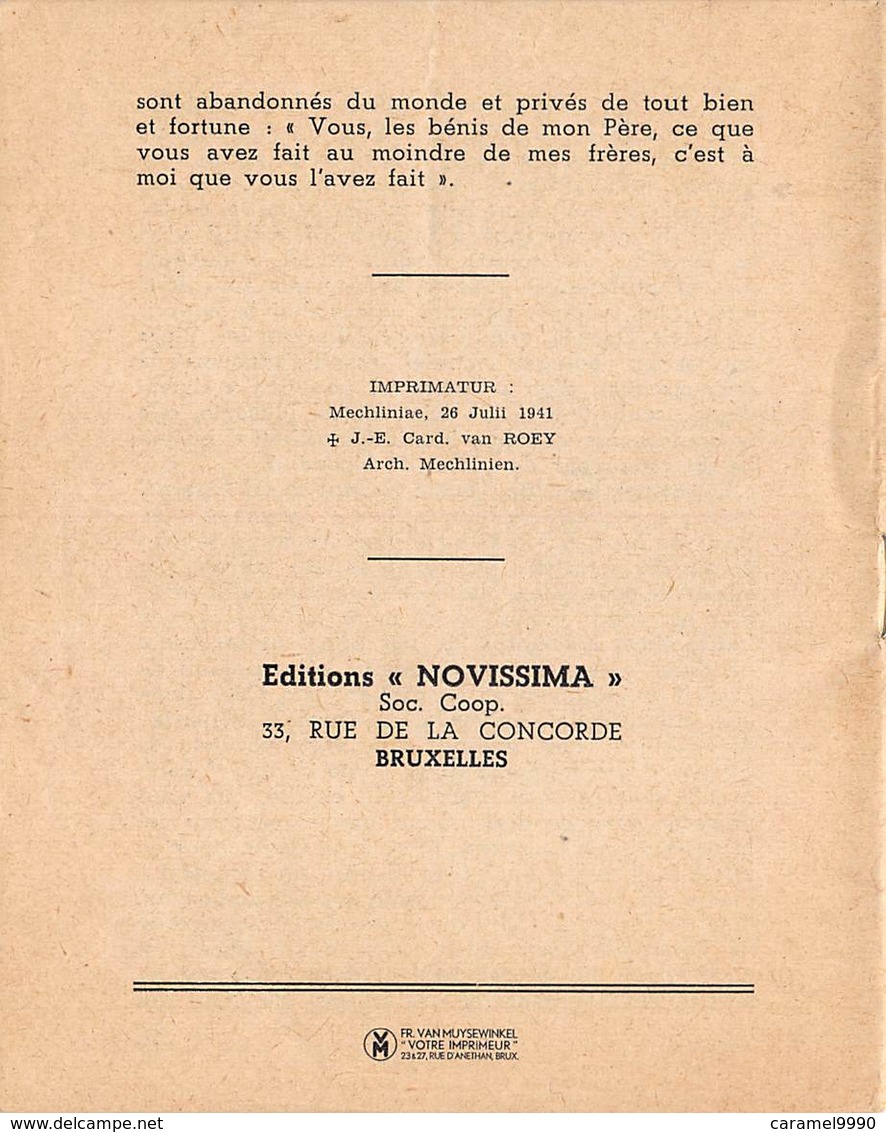 Message Radiophonique De Pentecote, S.S. PIE XII Rerum Novarum , Novissima Soc. Coop Rue De La Concorde Barry 2064 - Autres & Non Classés