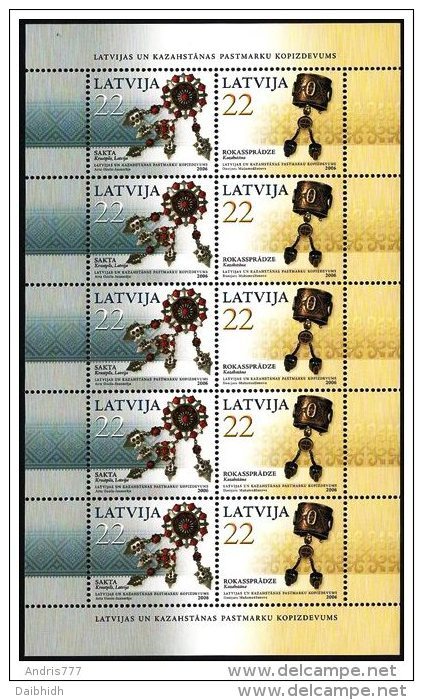 LATVIA 2006 Jewellery Sheetlet  MNH / **.  Michel 672-73 Kb - Latvia