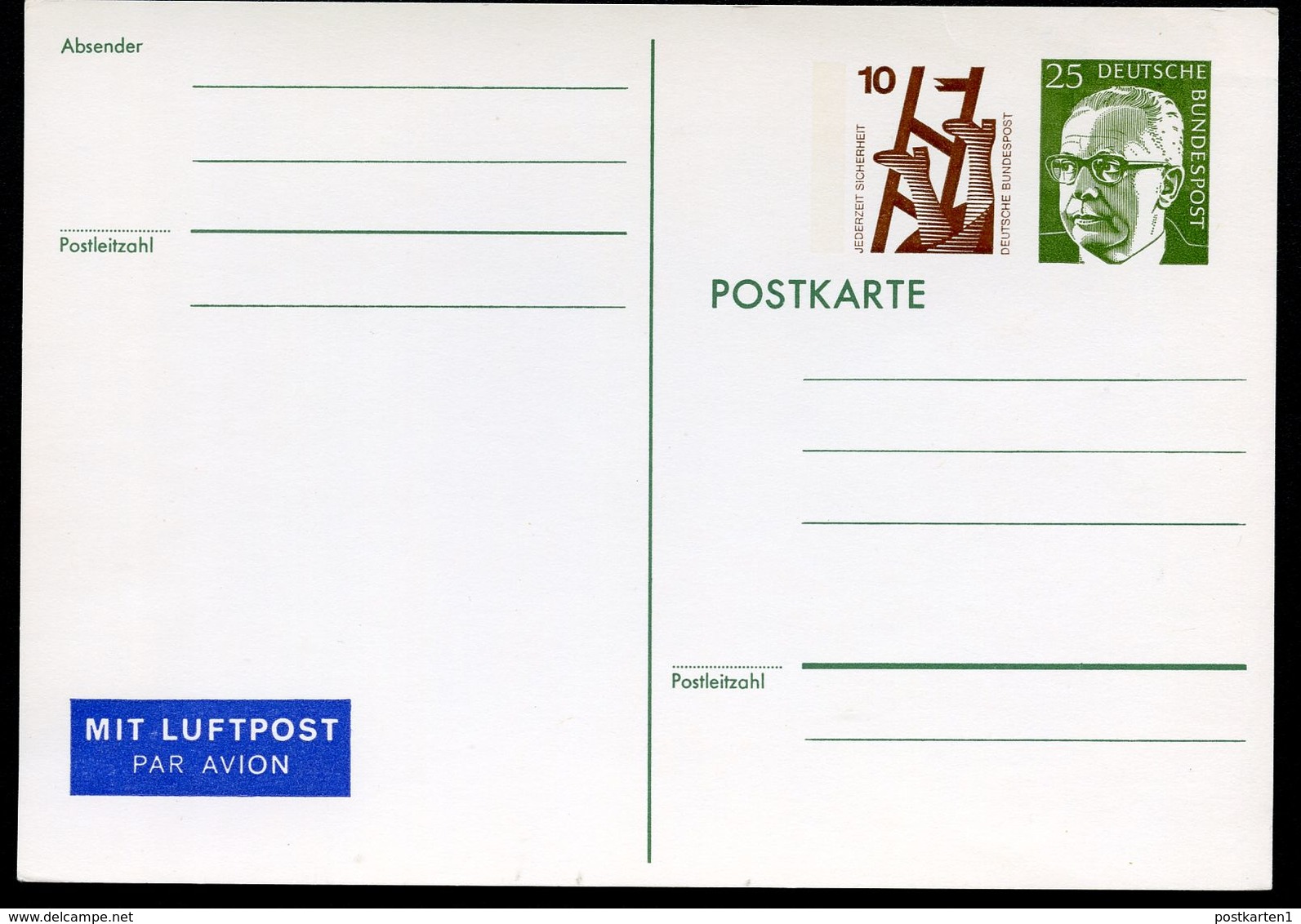 Bund PP52 A2/001 Privat-Postkarte 1974  NGK 5,00 € - Private Postcards - Mint