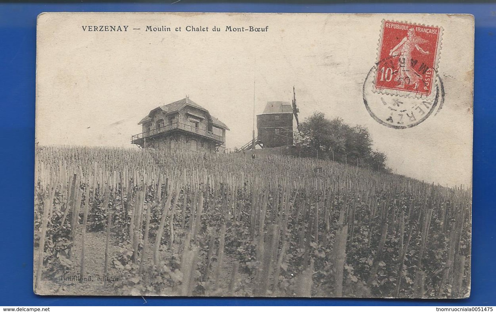 VERZENAY    Moulin Et Chalet Du Mont-Boeuf  écrite En 1909 - Autres & Non Classés