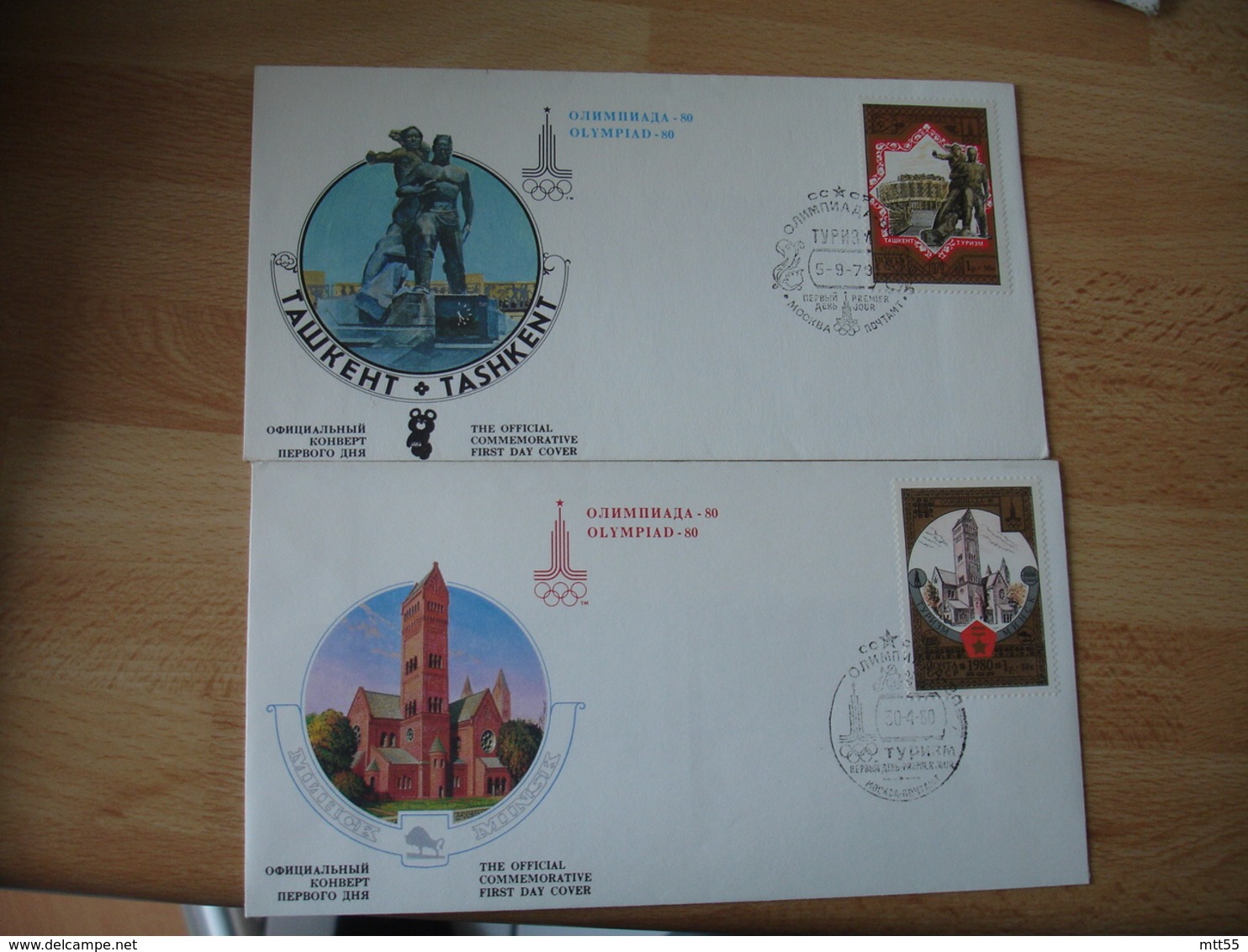 Olympics Games Jeux Olympiques 1980 Moscou Lot De 5 Fdc Russie - Verano 1980: Moscu
