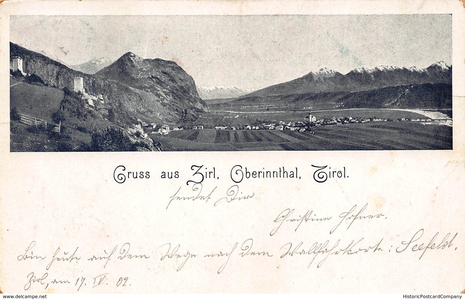 GRUSS Aus ZIRL OBERINNTHAL TIROL AUSTRIA~PANORAMA~1902 POSTCARD 42605 - Sonstige & Ohne Zuordnung