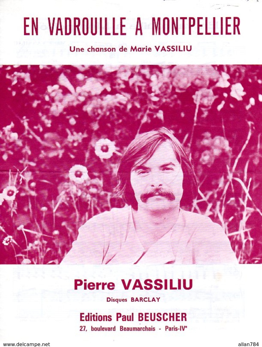 PARTITION EN VADROUILLE A MONTPELLIER - PIERRE VASSILIU - 1974 - BON ETAT - - Autres & Non Classés