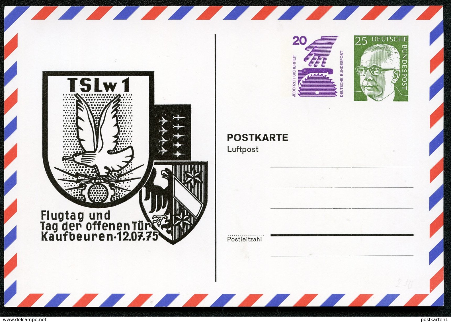 Bund PP54 D2/002 FLUGTAG KAUFBEUREN 1975  NGK 25,00 € - Private Postcards - Mint