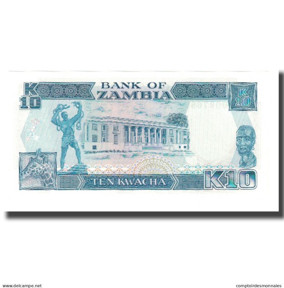 Billet, Zambie, 10 Kwacha, Undated (1989-91), KM:31b, NEUF - Zambia