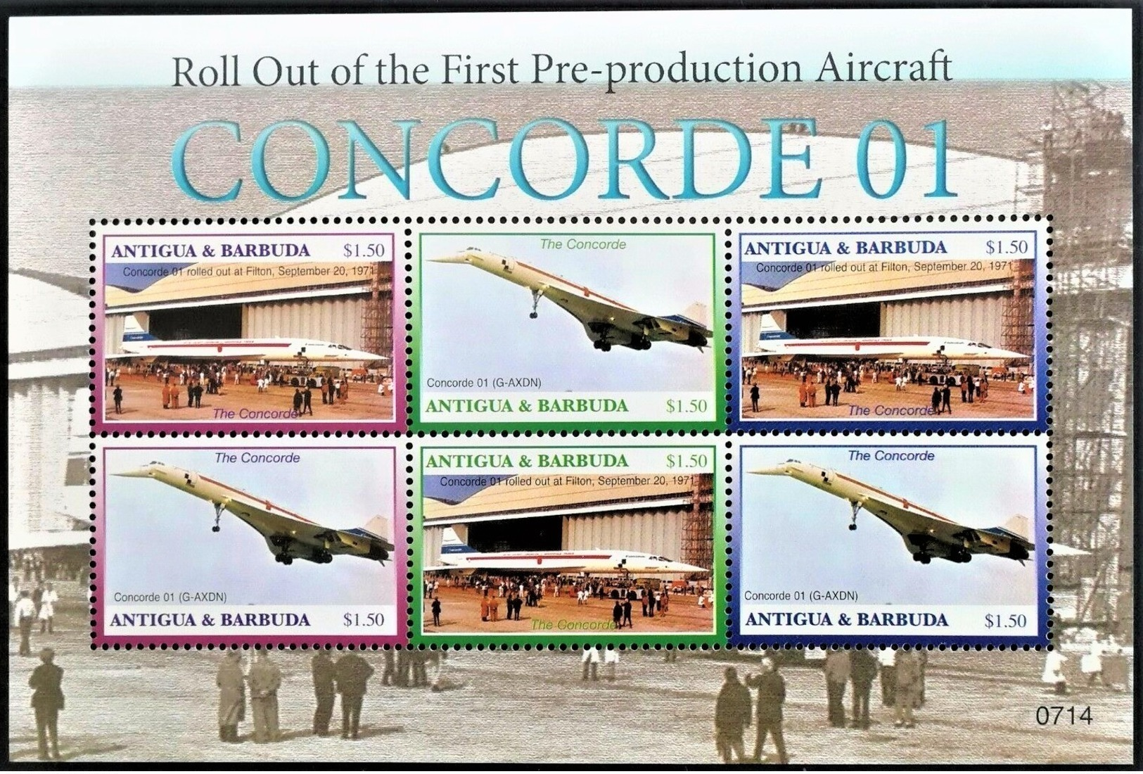 Antigua & Barbuda 2007**Mi.4514-19 Aircraft , Concorde , MNH [13;156] ] - Airplanes