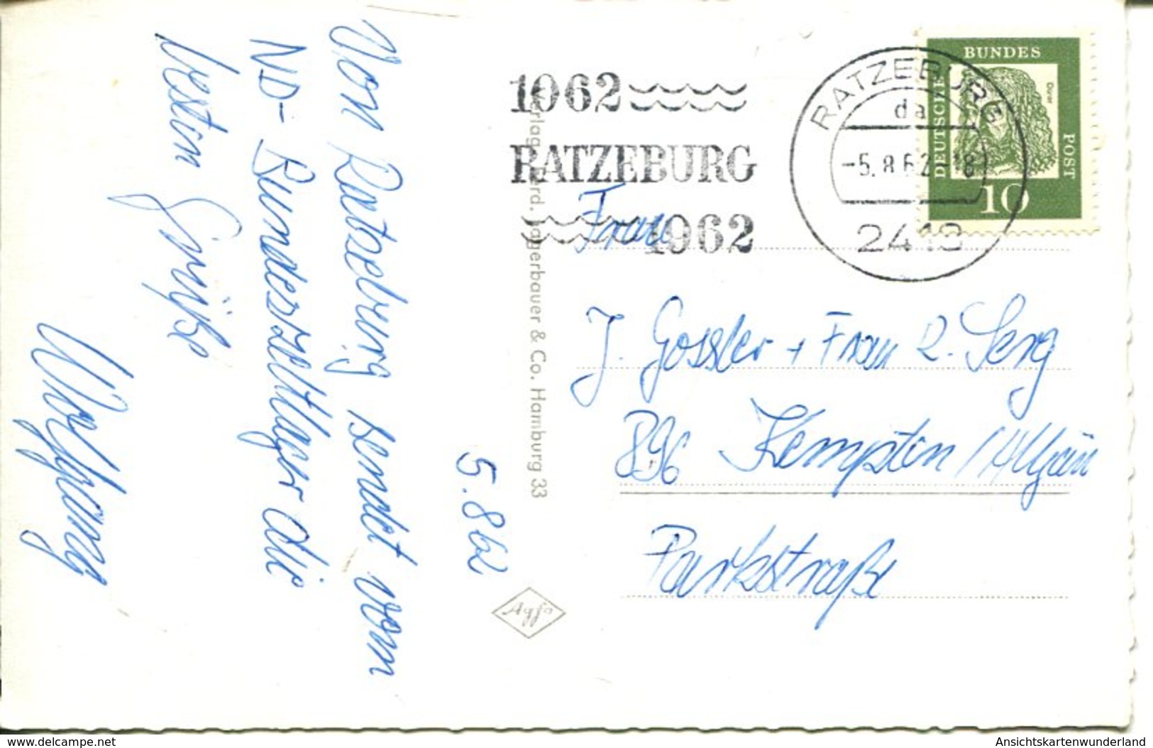 Ratzeburg Luftaufnahme  1962  (007730) - Ratzeburg