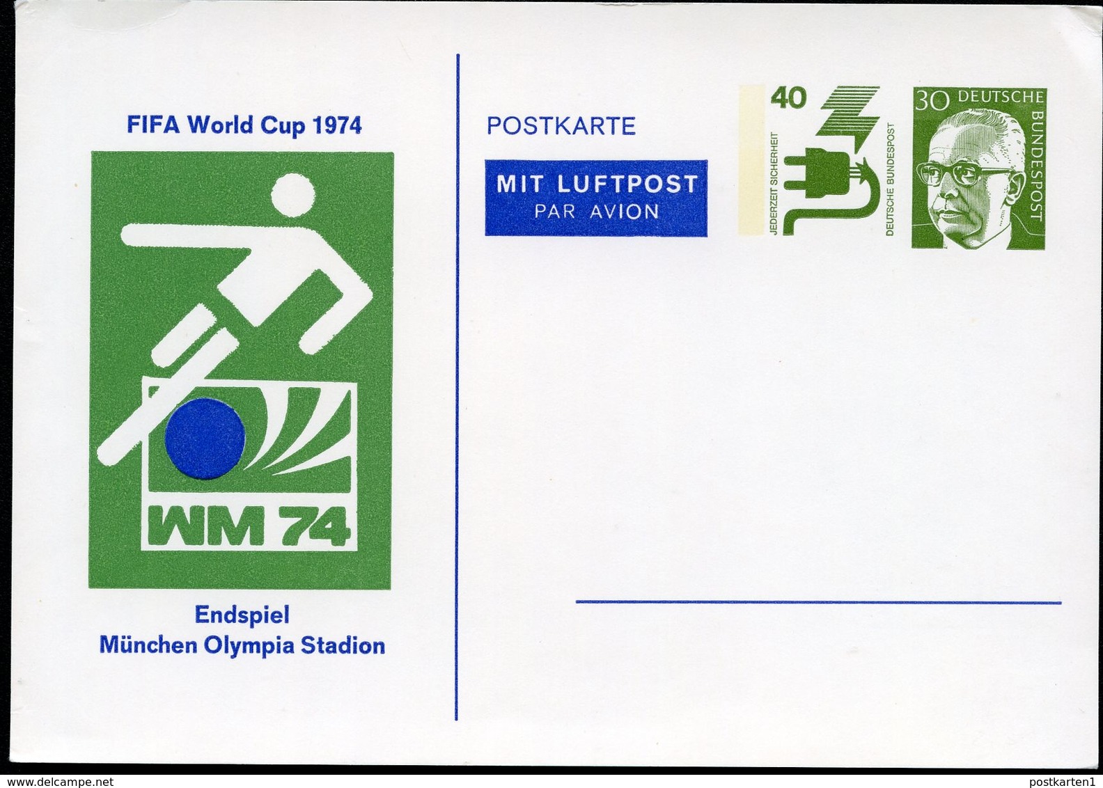 SOCCER WORLD CHAMPIONSHIPS 1974 Germany PP57 C2/001 Cat. 10,00 € - 1974 – Westdeutschland