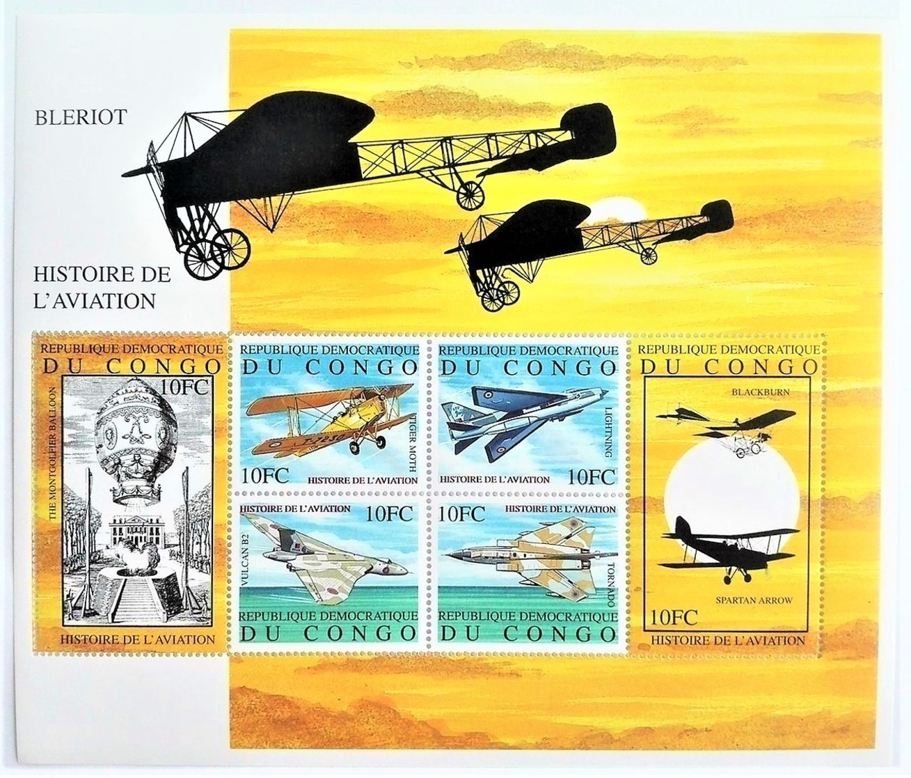 Congo 2001**Mi.1621-26. History Of Aviation, MNH [13;19] - Flugzeuge