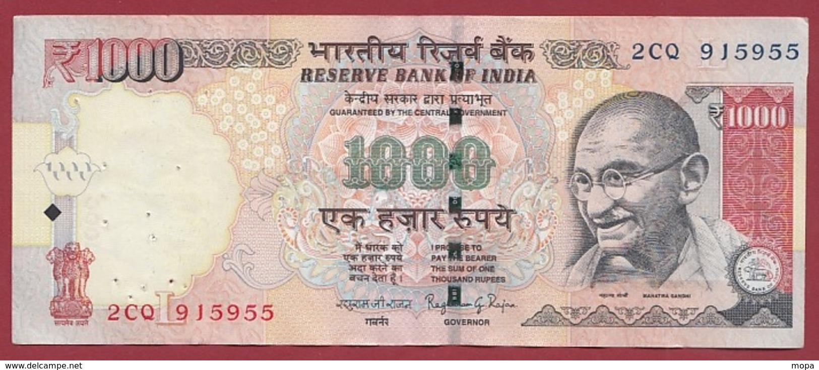 Inde 1000 Rupees 2015 Dans L 'état (19) - India