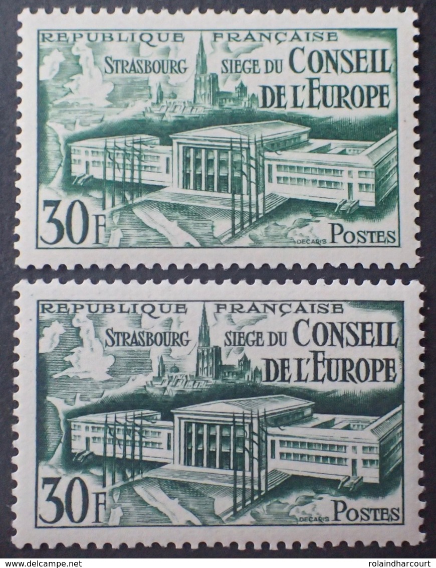 R1692/817 - 1952 - CONSEIL DE L'EUROPE (STRASBOURG) N°923 NEUFS** ➤ NUANCES DIFFERENTES - Nuovi