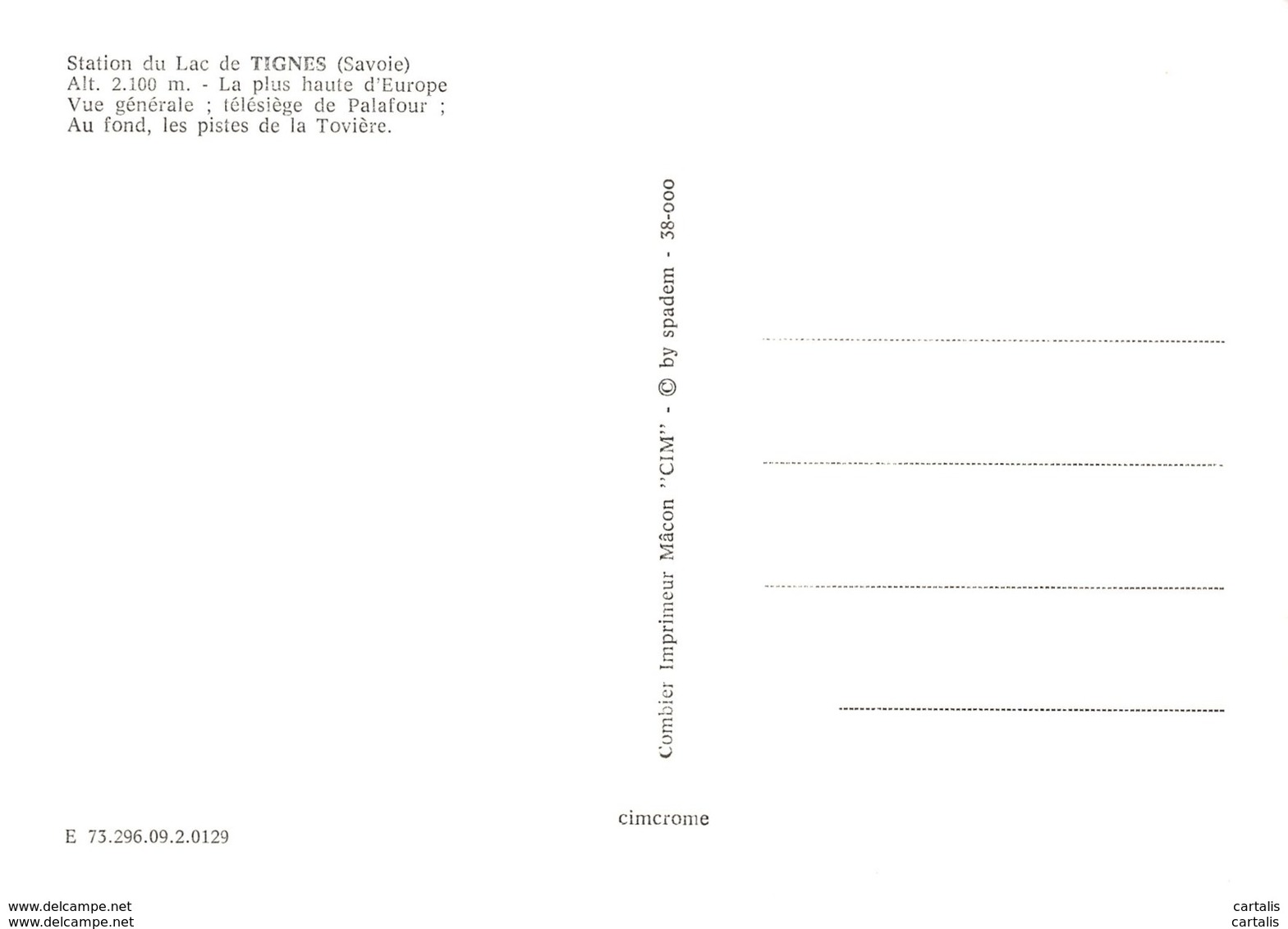 73-TIGNES-N°C-4360-A/0179 - Other & Unclassified