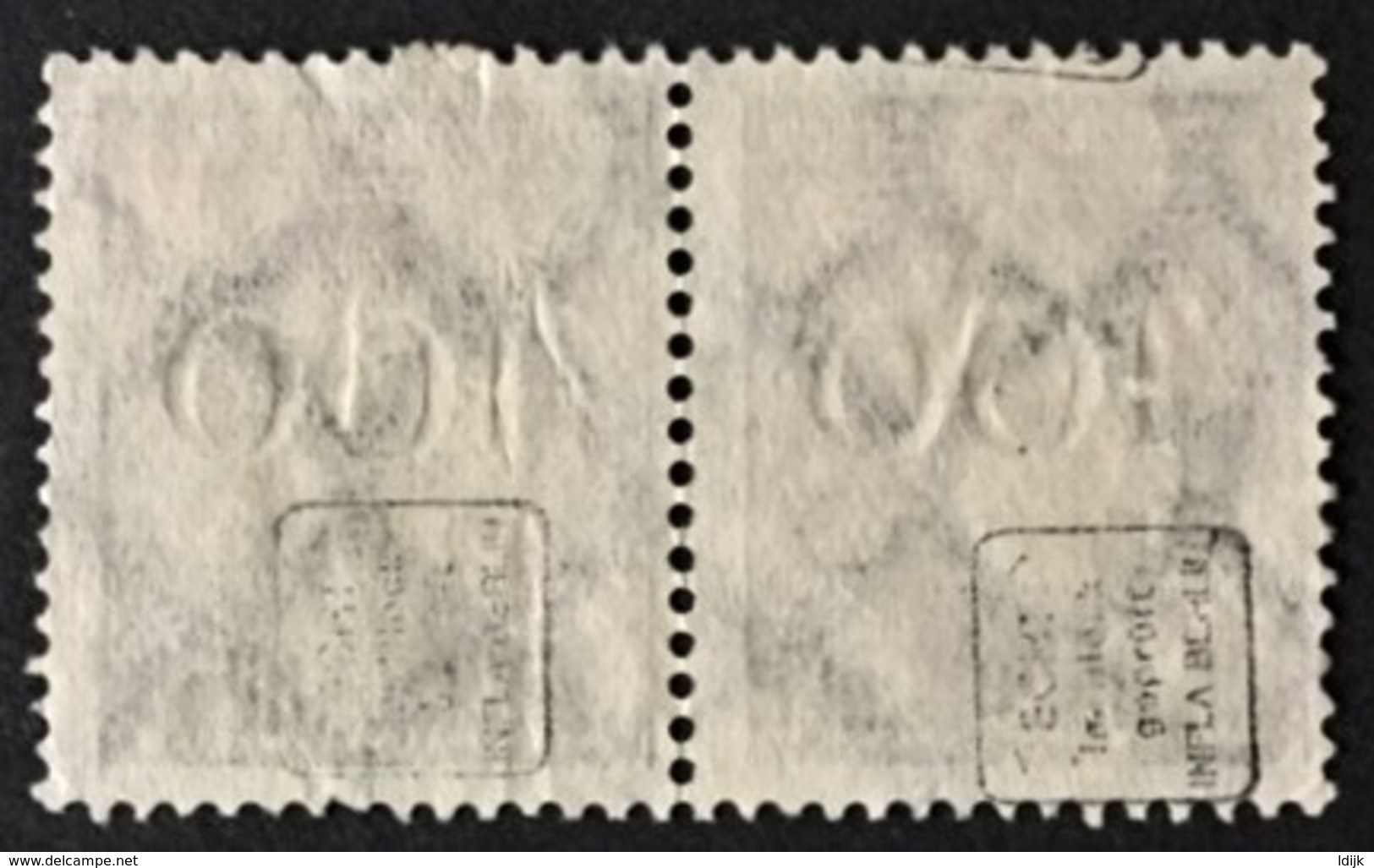 1923 Inflations-Aufdruckmarke 250T Auf 400 Braun Mi. 294 In Paar Gebraucht Und Infla-geprüft - Used Stamps