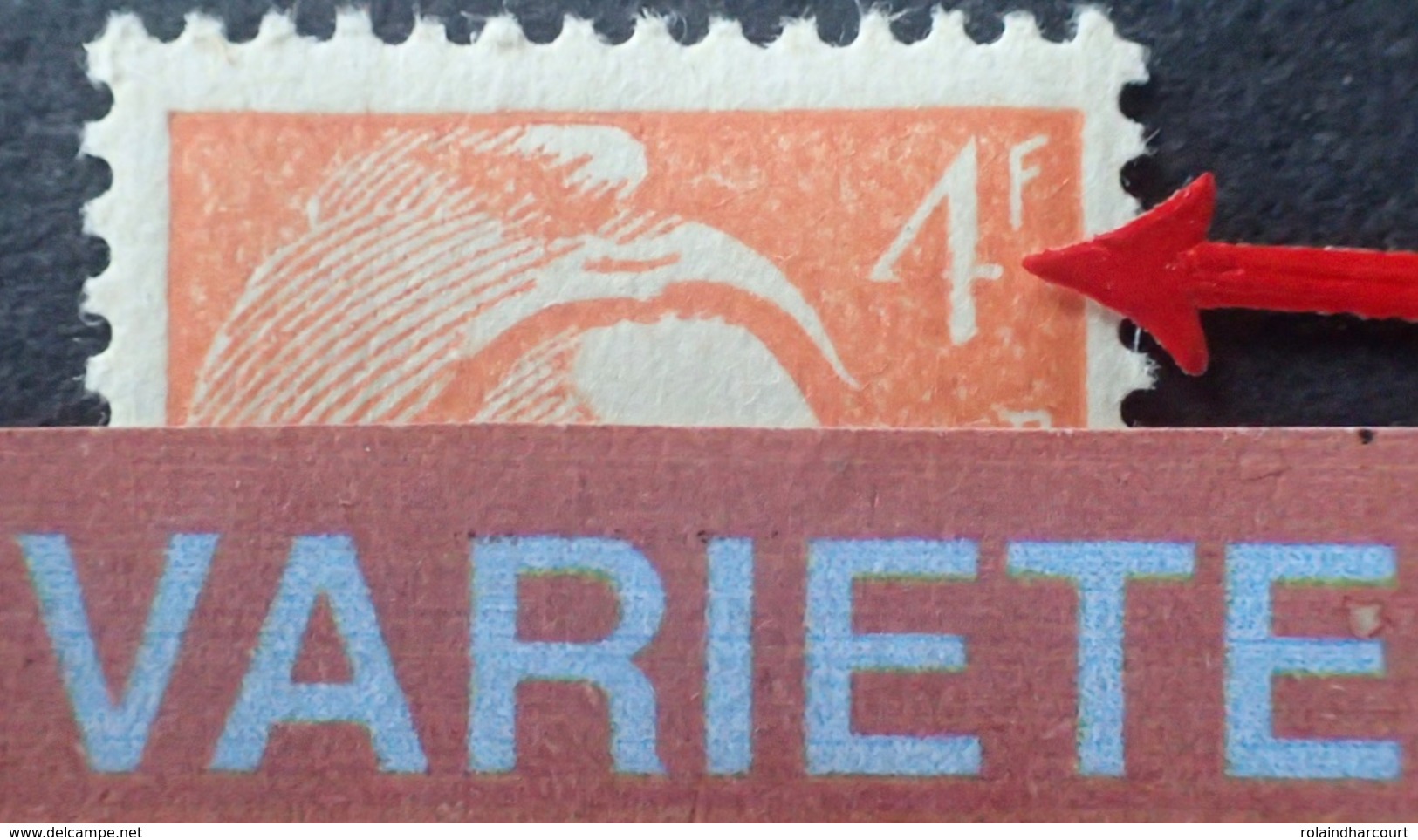 R1692/826 - 1948 - TYPE MARIANNE DE GANDON - (PAIRE) N°808 NEUFS** - VARIETE ➤➤➤ Barre Du " 4 " Partielle - Neufs