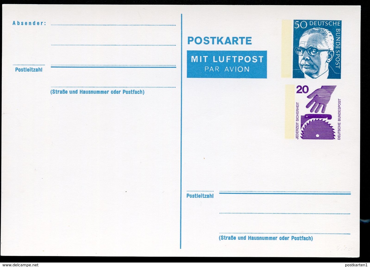 Bund PP63 A2/001 Privat-Postkarte 1974  NGK 5,00 € - Private Postcards - Mint