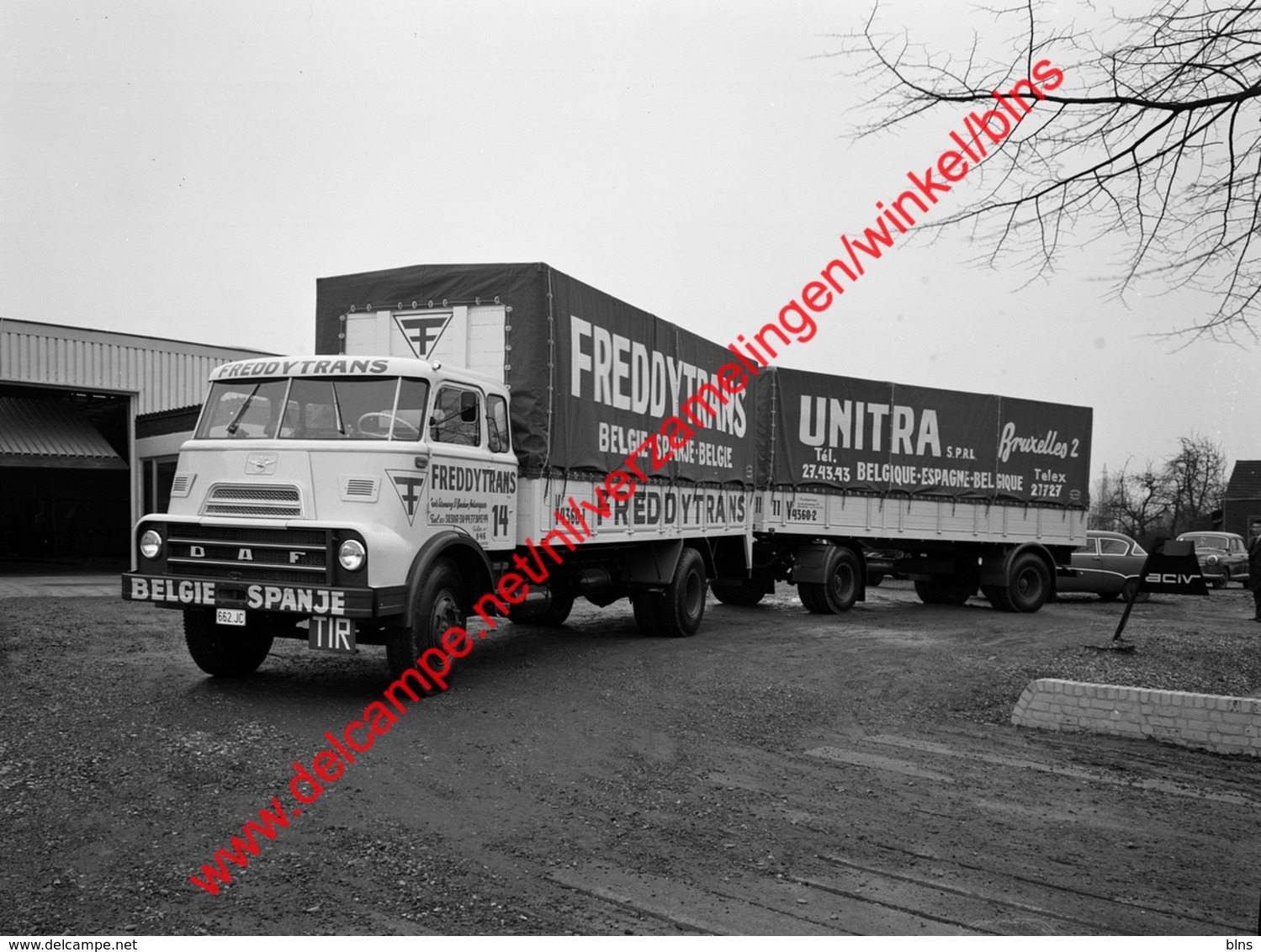 Vrachtwagen Freddytrans Januari 1965 - Photo 15x23cm - Camion Transport Freddy Van Gaever Unitra DAF - Auto's