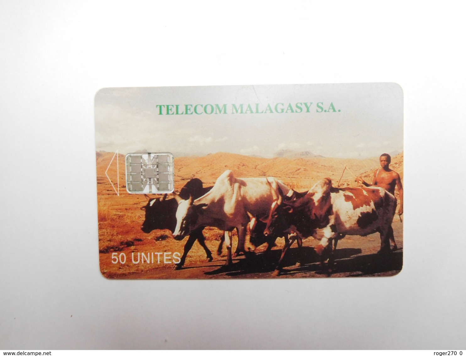 Télécarte Publique , Madagascar , Télécom Malagasay , Zébu - Madagaskar