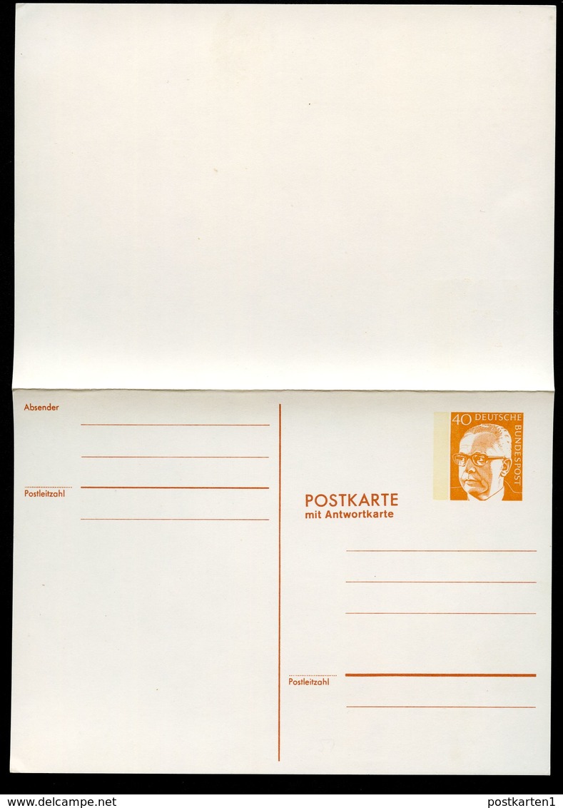 Bund PP66 A2/001 Privat-Postkarte Mit Antwort 1974  NGK 6,00 € - Private Postcards - Mint