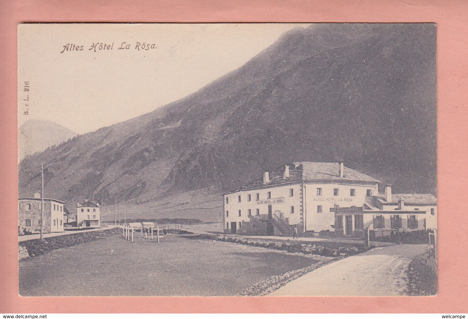 OUDE  POSTKAART - ZWITSERLAND - SCHWEIZ -    HOTEL LA ROSA  1900'S - Sonstige & Ohne Zuordnung