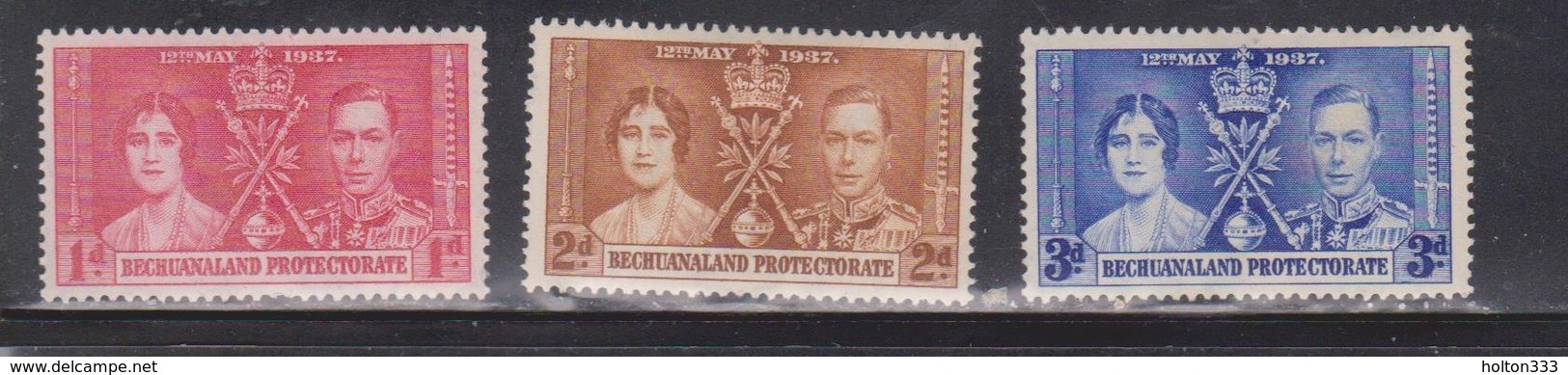 BECHUANALAND PROTECTORATE Scott # 121-3 MH - KGVI Coronaton - 1885-1964 Bechuanaland Protectorate