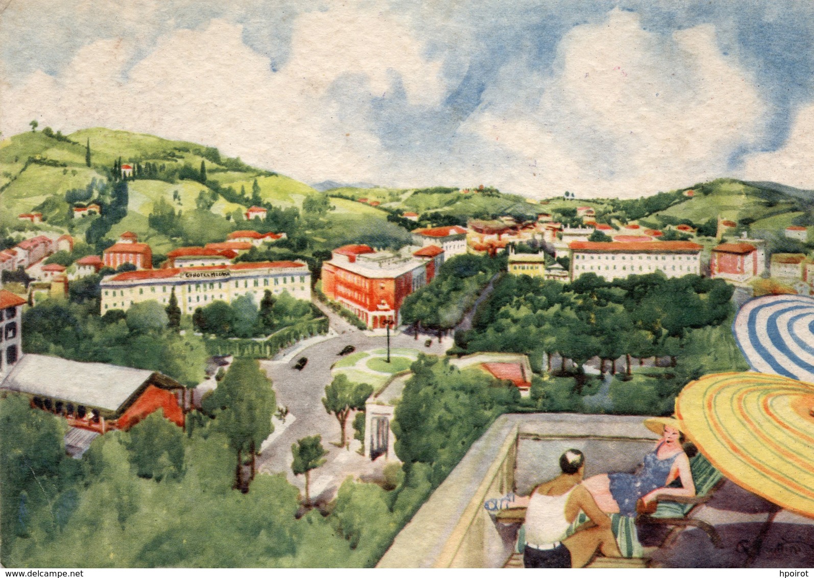 SALSOMAGGIORE - PITTORICA - VIAGGIATA 1956 - (rif. Q39) - Parma