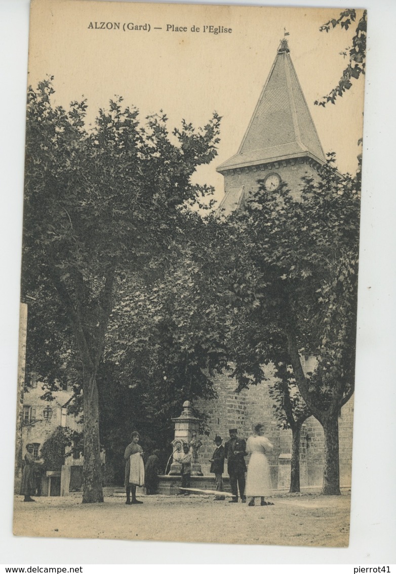 ALZON - Place De L'Eglise - Autres & Non Classés