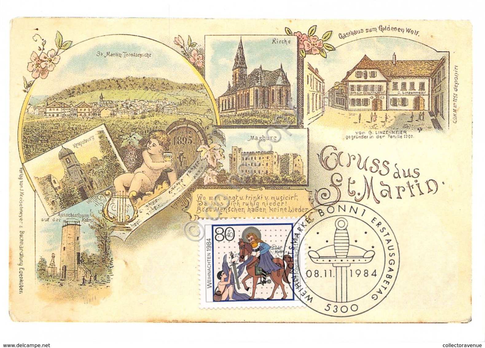 Cartolina Filatelica Gruss Aus St Martin 1984 - Non Classificati